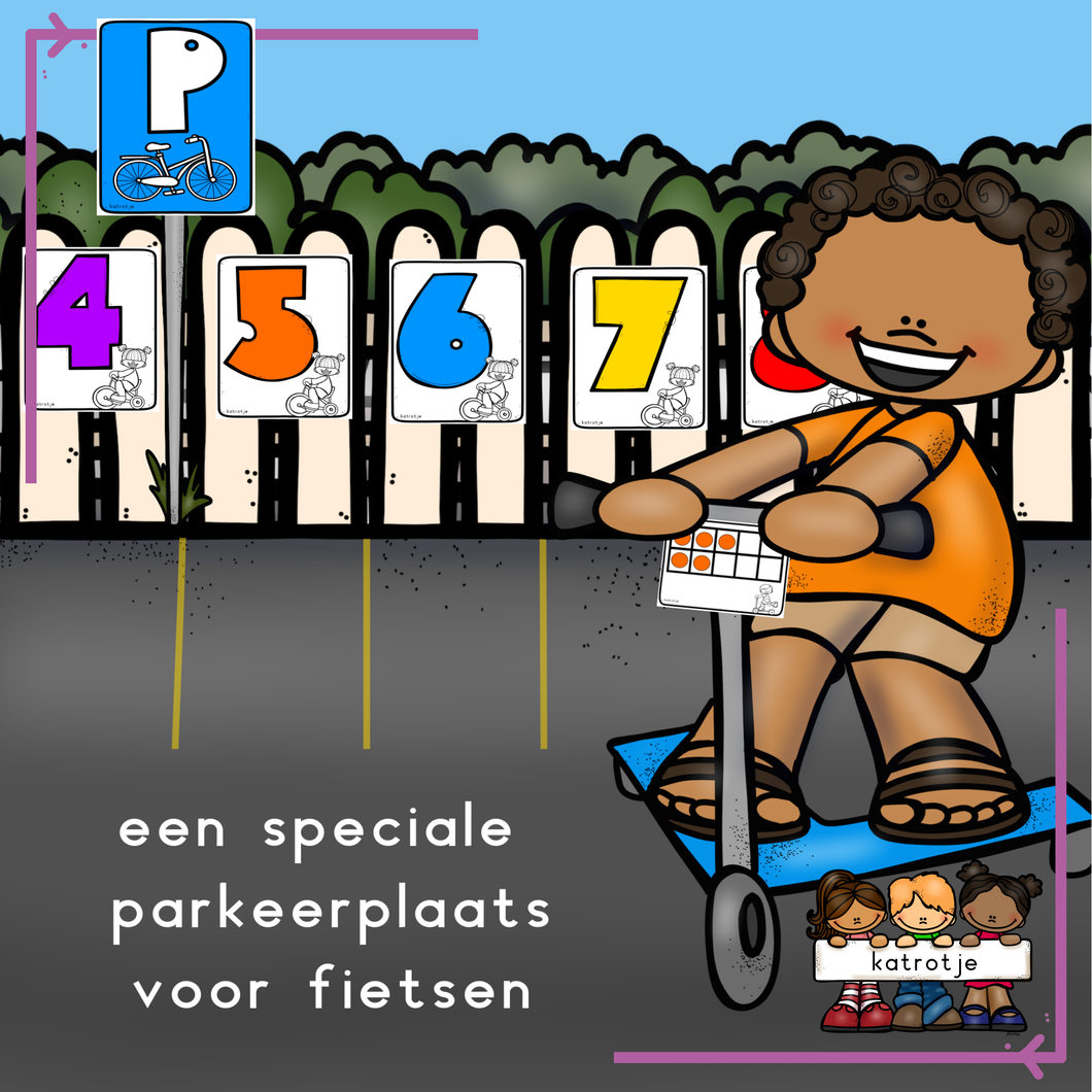 een speciale parkeerplaats voor fietsen