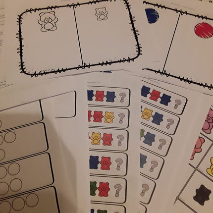 spelen met de sorteer beertjes