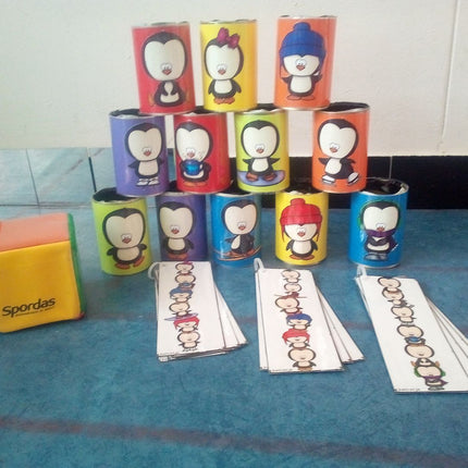 stapel pinguin op het ijs