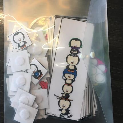 stapel pinguin op het ijs