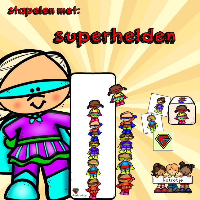 stapelen met superhelden