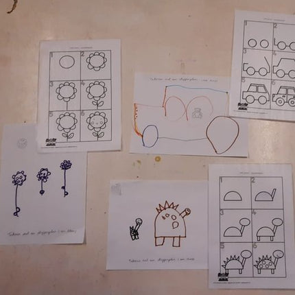 stap voor stap tekeningen +100