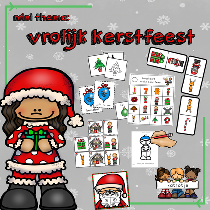 mini thema vrolijk kerstfeest