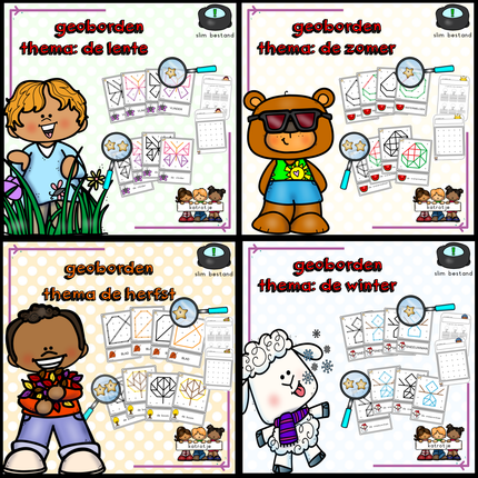 bundel geobordkaarten de 4 seizoenen