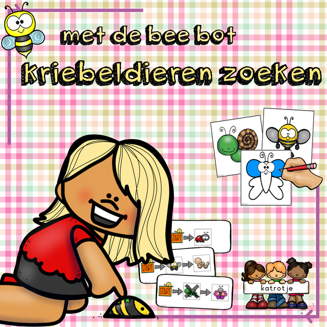 met de bee bot kriebeldieren zoeken