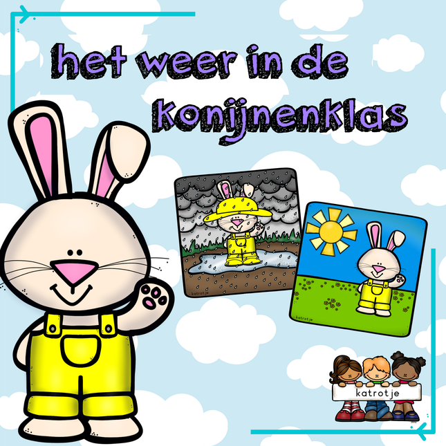 het weer in de konijnen klas (wit konijn)