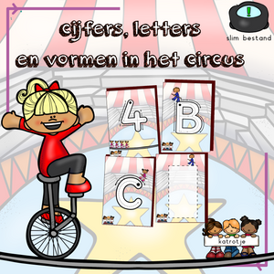 cijfers, letters en vormen in het circus