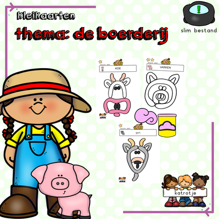 kleikaarten thema: de boerderij