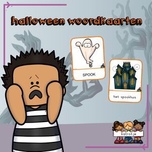 Halloween woordkaarten