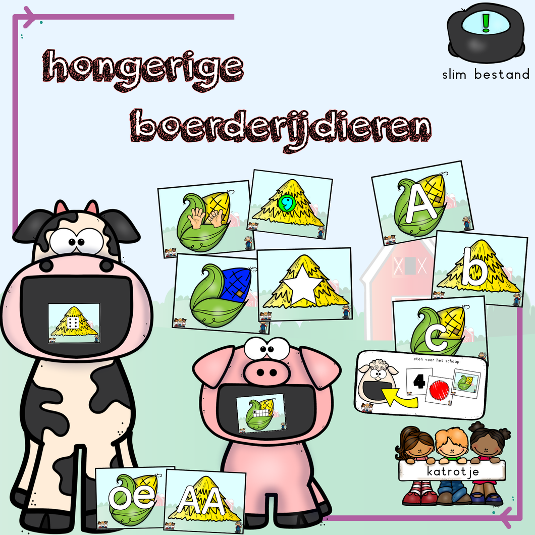 hongerige boerderijdieren