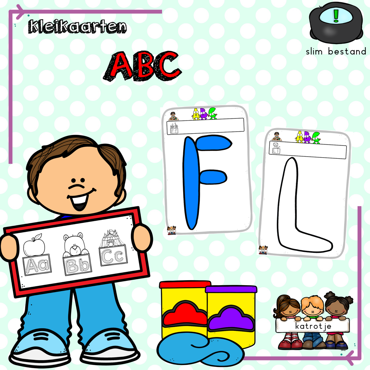 kleikaarten ABC (blokletters) – katrotje
