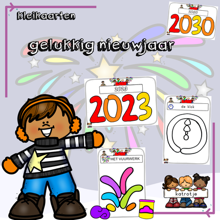 kleikaarten gelukkig nieuwjaar