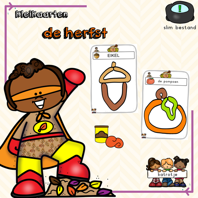 kleikaarten thema de herfst