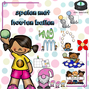 spelen met houten ballen