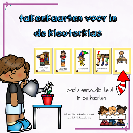 takenbordkaartjes met een gele rand