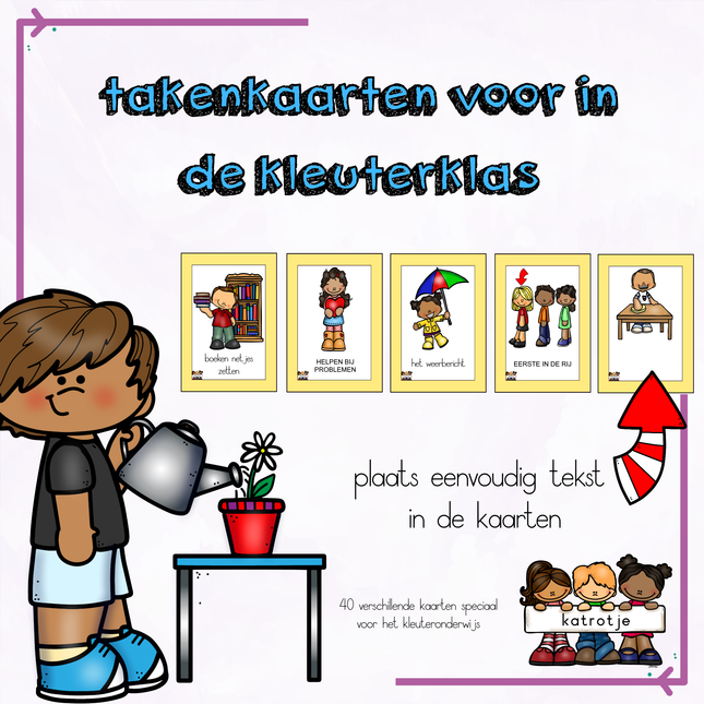 takenbordkaartjes met een gele rand