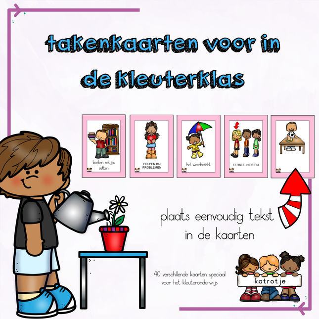 takenbordkaartjes met een roze rand