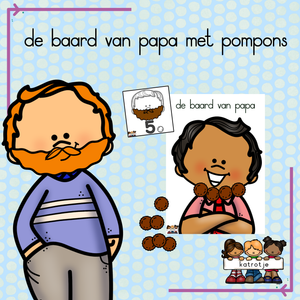 de baard van papa met pompons