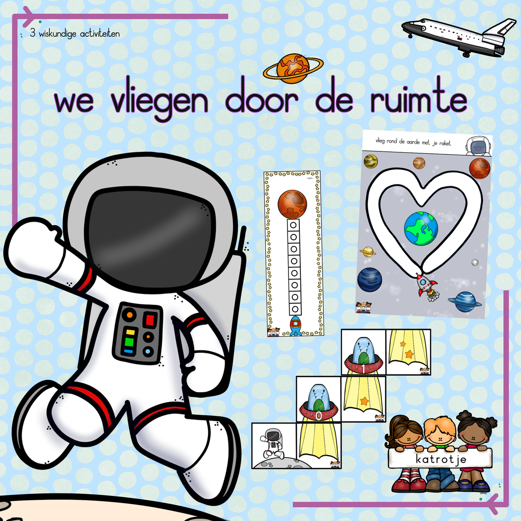 we vliegen door de ruimte