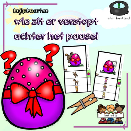 wie zit er verstopt achter het paasei?