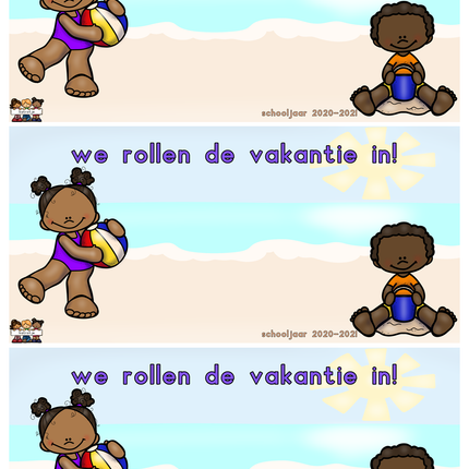 kaartje: wij rollen de vakantie in!