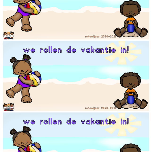 kaartje: wij rollen de vakantie in!