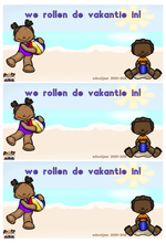 kaartje: wij rollen de vakantie in!
