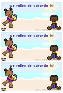 kaartje: wij rollen de vakantie in!